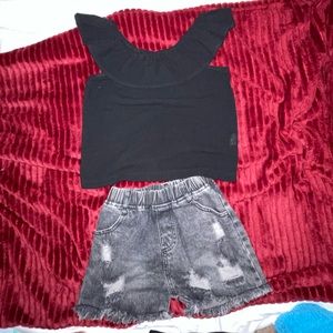 Off the shoulder two piece girls 6X